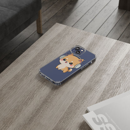 Kawaii Shiba Inu Phone Case – Music Lover Clear Case