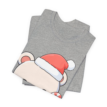 Kawaii Polar Bear Christmas Tee, Cute Holiday Gift