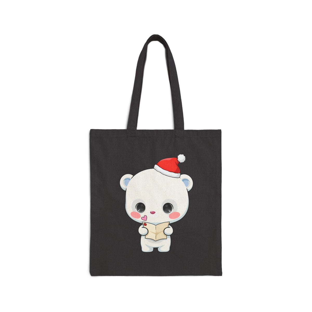 Christmas Polar Bear Tote Bag for Holiday Errands