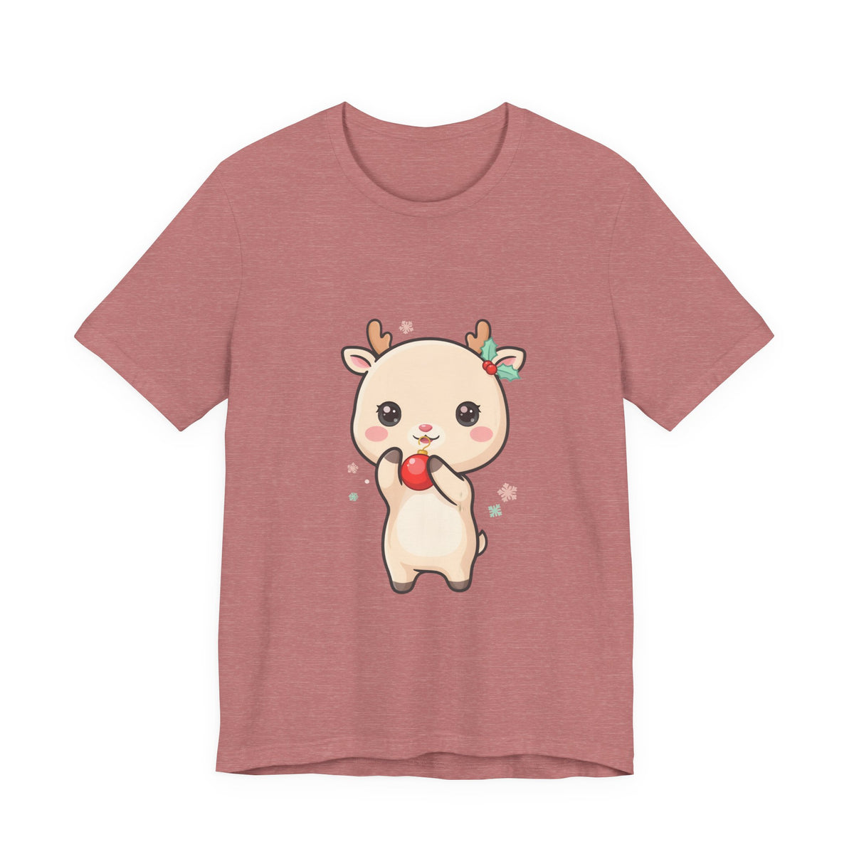 Kawaii Reindeer Christmas T-Shirt for Cute Holiday Style
