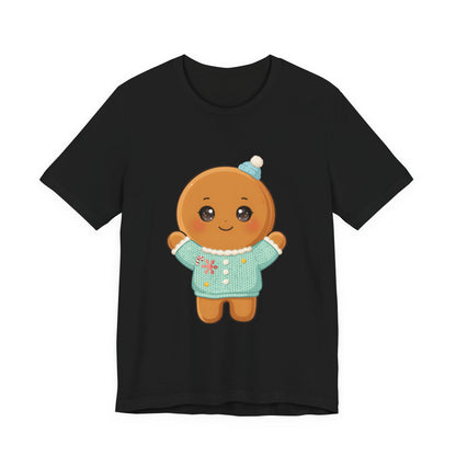 Kawaii Gingerbread Man Christmas Tee for Holiday Cheer