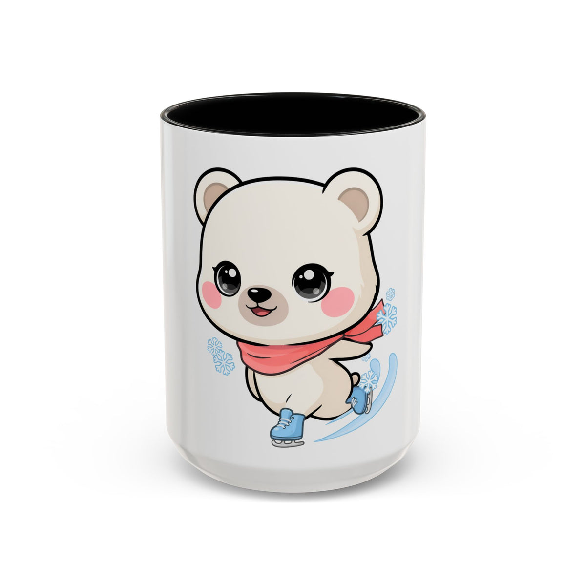 Polar Bear Ice Skating Mug – Cute Accent Coffee Mug