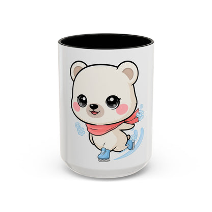 Polar Bear Ice Skating Mug – Cute Accent Coffee Mug