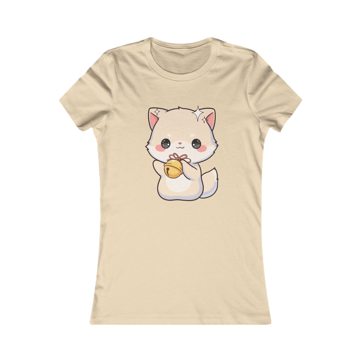 Kawaii Arctic Fox Christmas Tee, Cute Holiday Gift