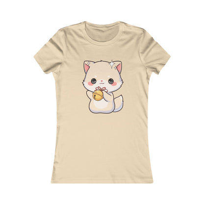 Kawaii Arctic Fox Christmas Tee, Cute Holiday Gift