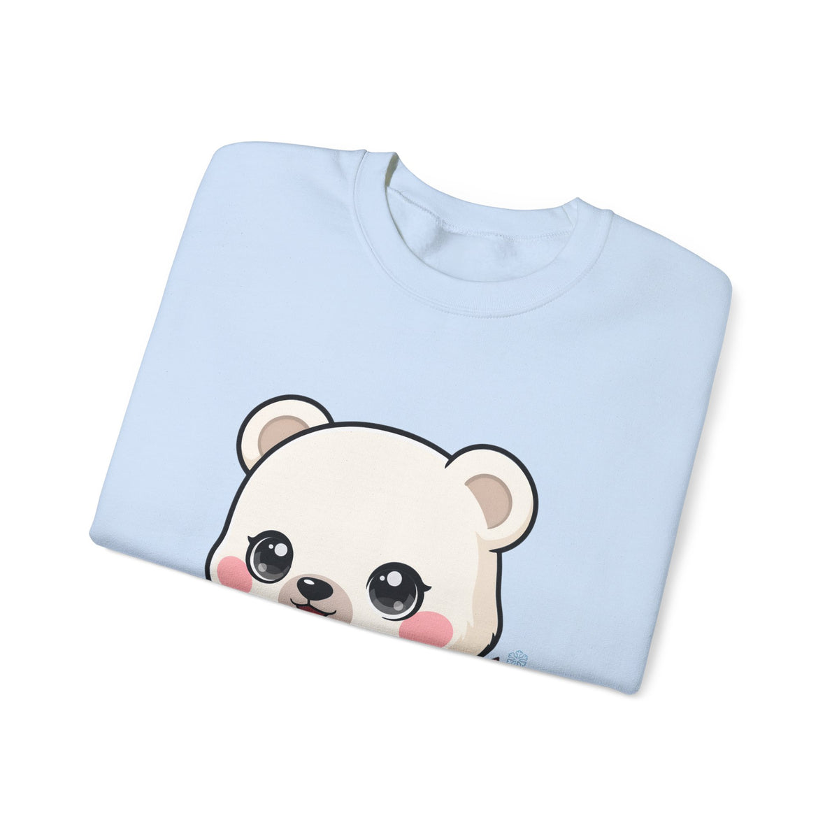 Cute Polar Bear Sweatshirt, Kawaii Ice Skating Cub