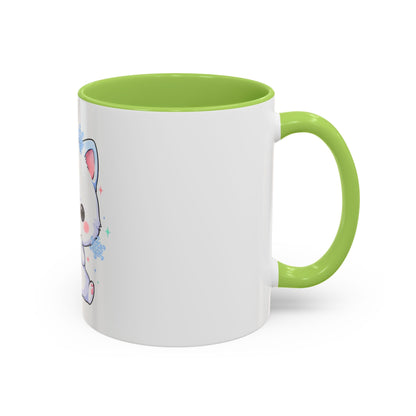Kawaii Arctic Fox Accent Coffee Mug for Cozy Mornings