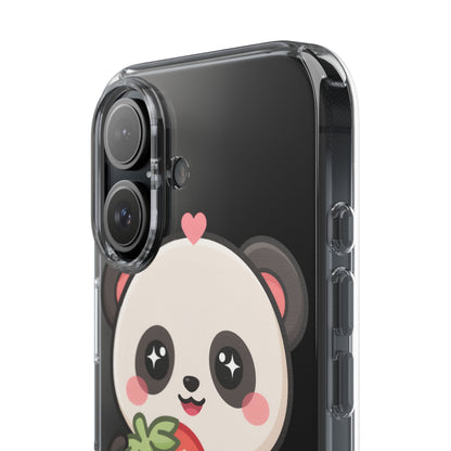Kawaii Panda Phone Case, Sweet Strawberry Gift