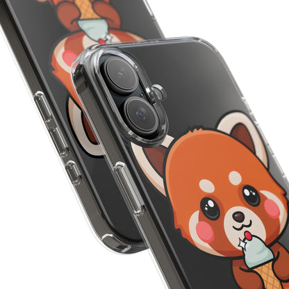 Kawaii Red Panda Phone Case with Ice Cream