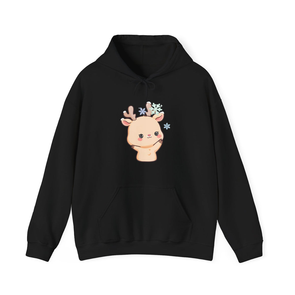 Kawaii Reindeer Hoodie, Cute Christmas Gift Sweatshirt