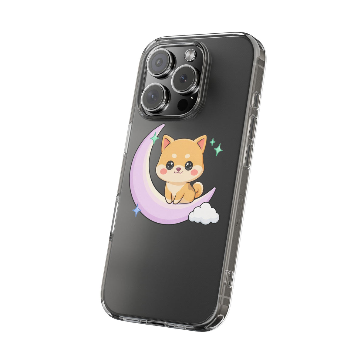 Kawaii Shiba Inu Phone Case – Crescent Moon Cutie