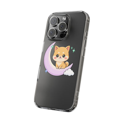 Kawaii Shiba Inu Phone Case – Crescent Moon Cutie