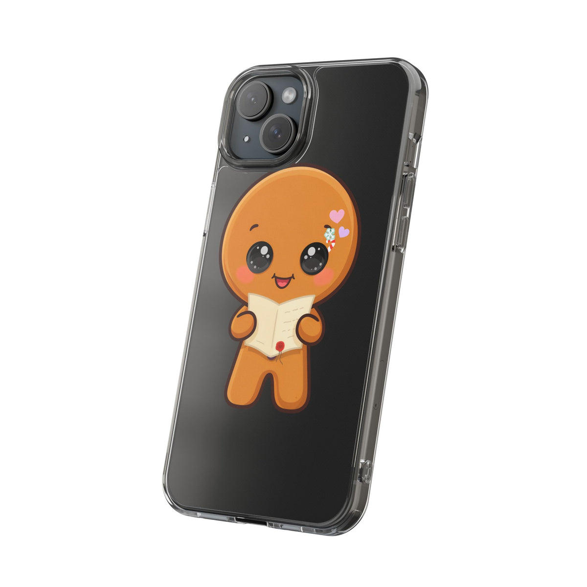 Gingerbread Man Phone Case, Cute Christmas Letter Reader
