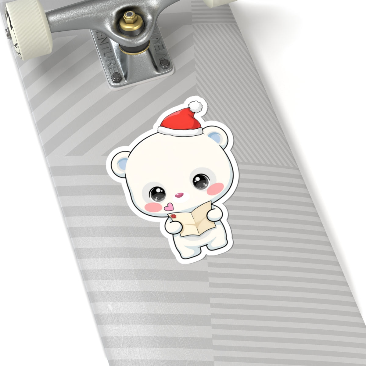 Christmas Polar Bear Sticker for Cozy Holiday Cheer