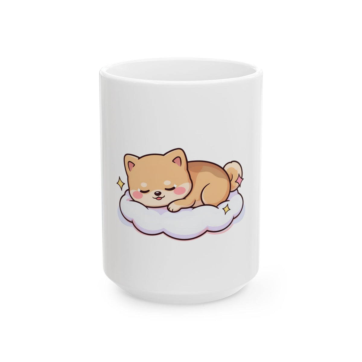 Sleeping Shiba Inu Mug, Cute Kawaii Dog Coffee Cup