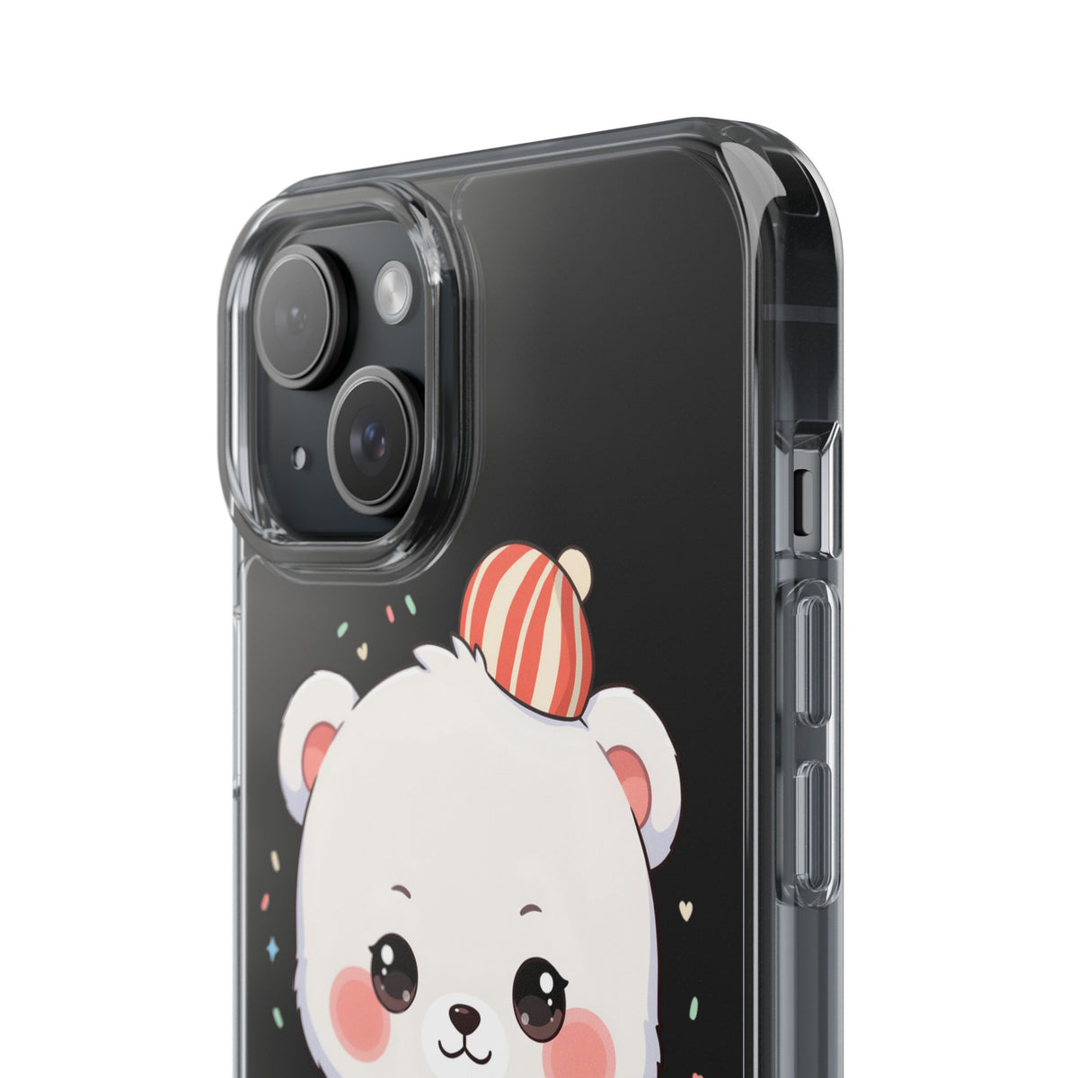 Christmas Bear Cookie Baking Clear Phone Case