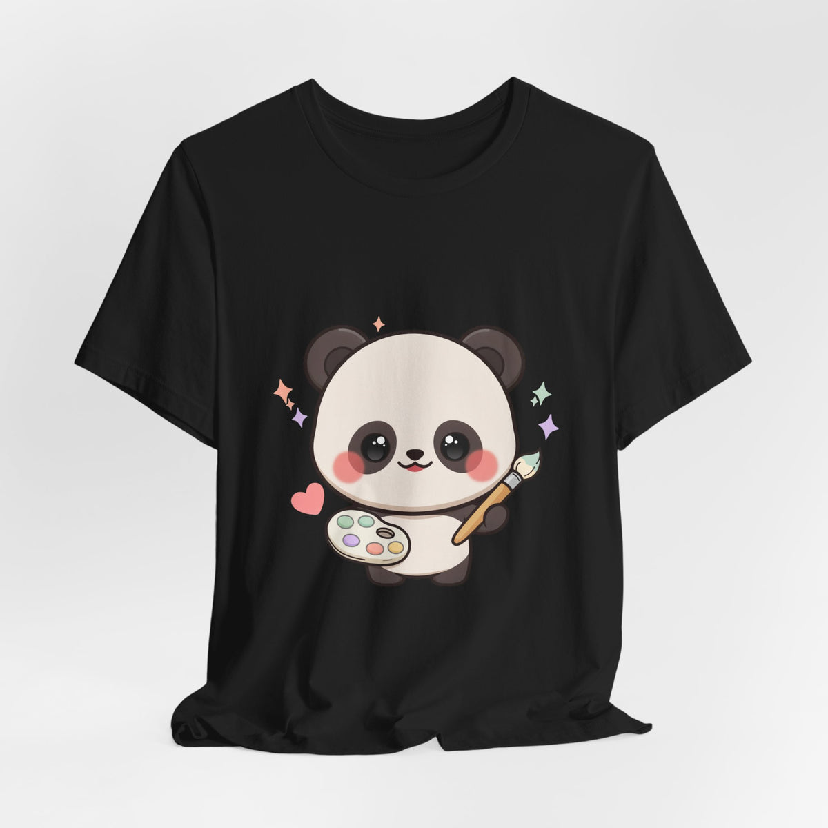 Kawaii Panda Artist T-Shirt for Creative Panda Fans