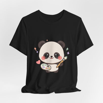 Kawaii Panda Artist T-Shirt for Creative Panda Fans