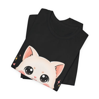 Kawaii Cat Artist T-Shirt for Creative Cat Lovers
