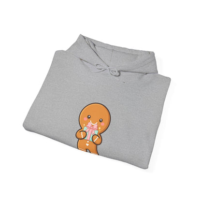 Gingerbread Gift Hoodie, Cute Christmas Unisex Sweatshirt