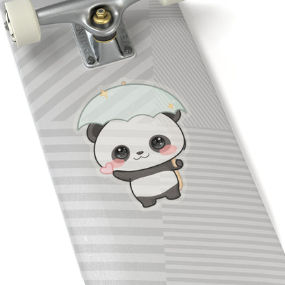 Kawaii Panda Umbrella Sticker for Cute Rainy Day Decor