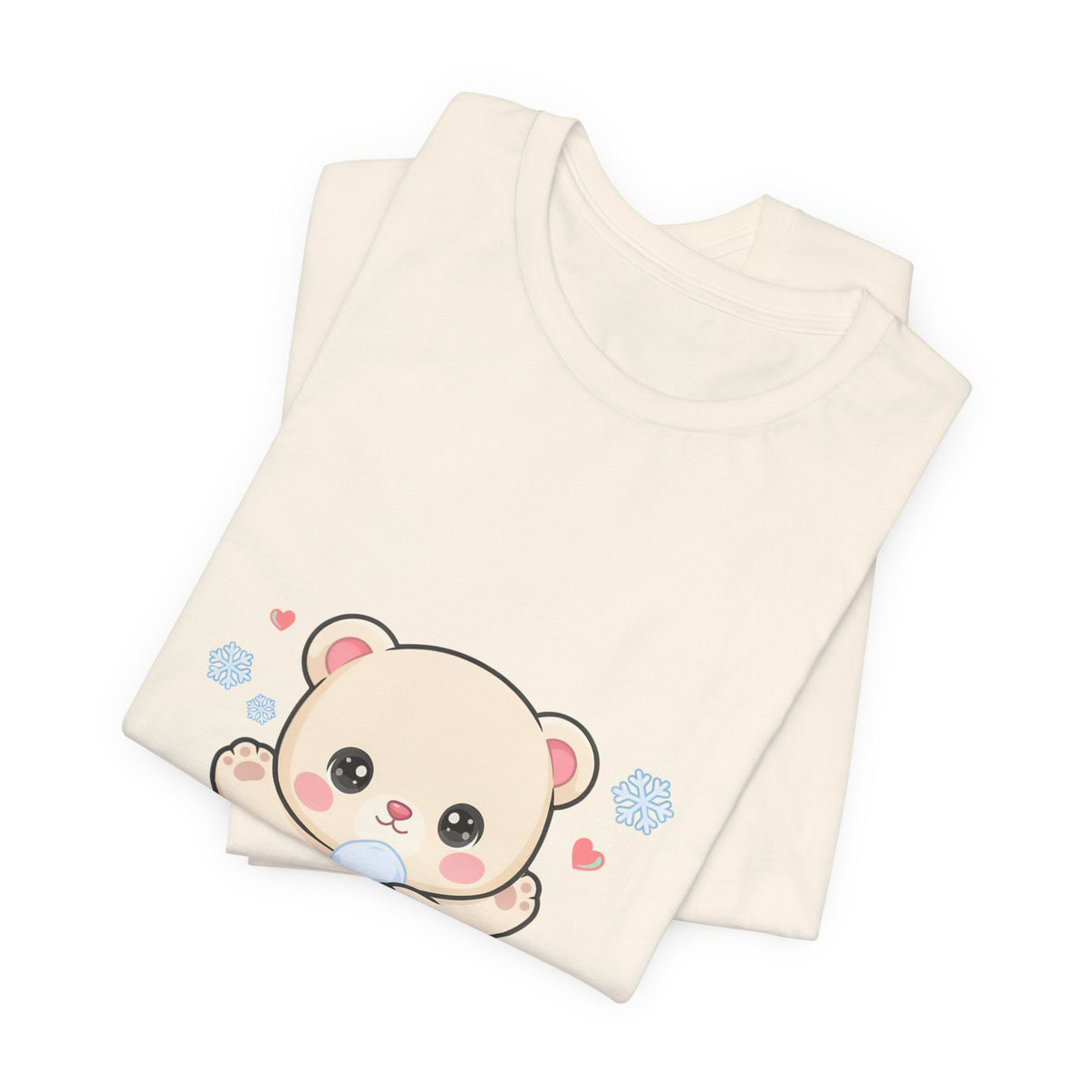 Kawaii Polar Bear Tee, Cute Snow Day Unisex Shirt