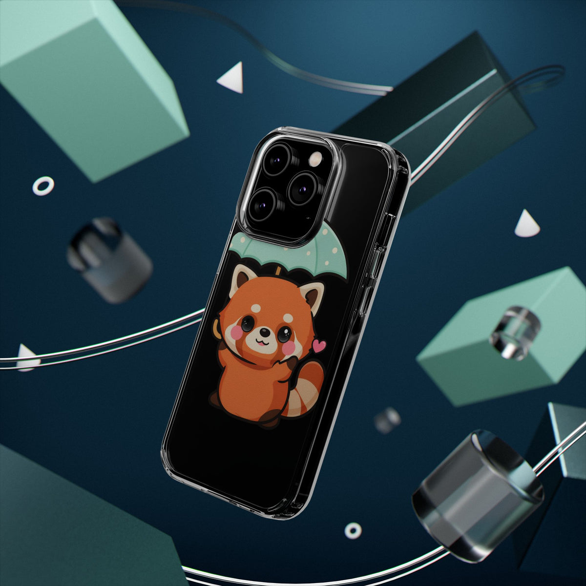 Kawaii Red Panda Clear Impact-Resistant Case