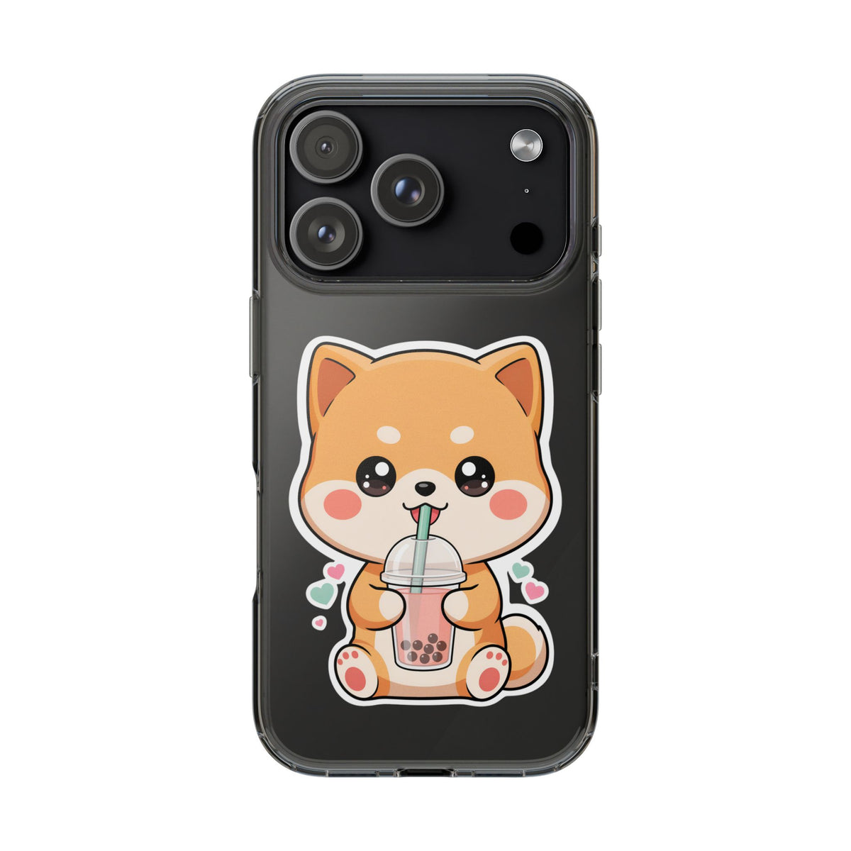 Kawaii Shiba Inu Phone Case for Bubble Tea Lovers