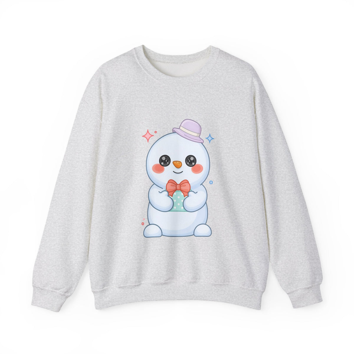 Kawaii Snowman Christmas Sweatshirt, Cute Holiday Gift