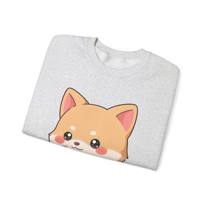 Reading Shiba Inu Sweatshirt, Cute Kawaii Book Lover Gift