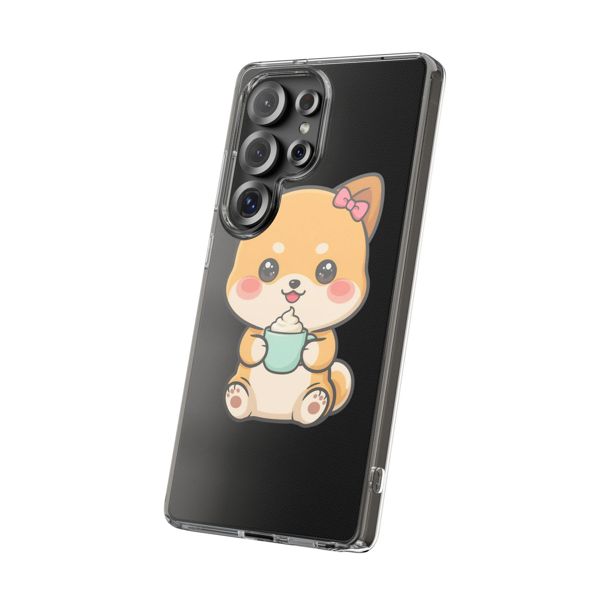 Kawaii Shiba Inu Phone Case with Latte