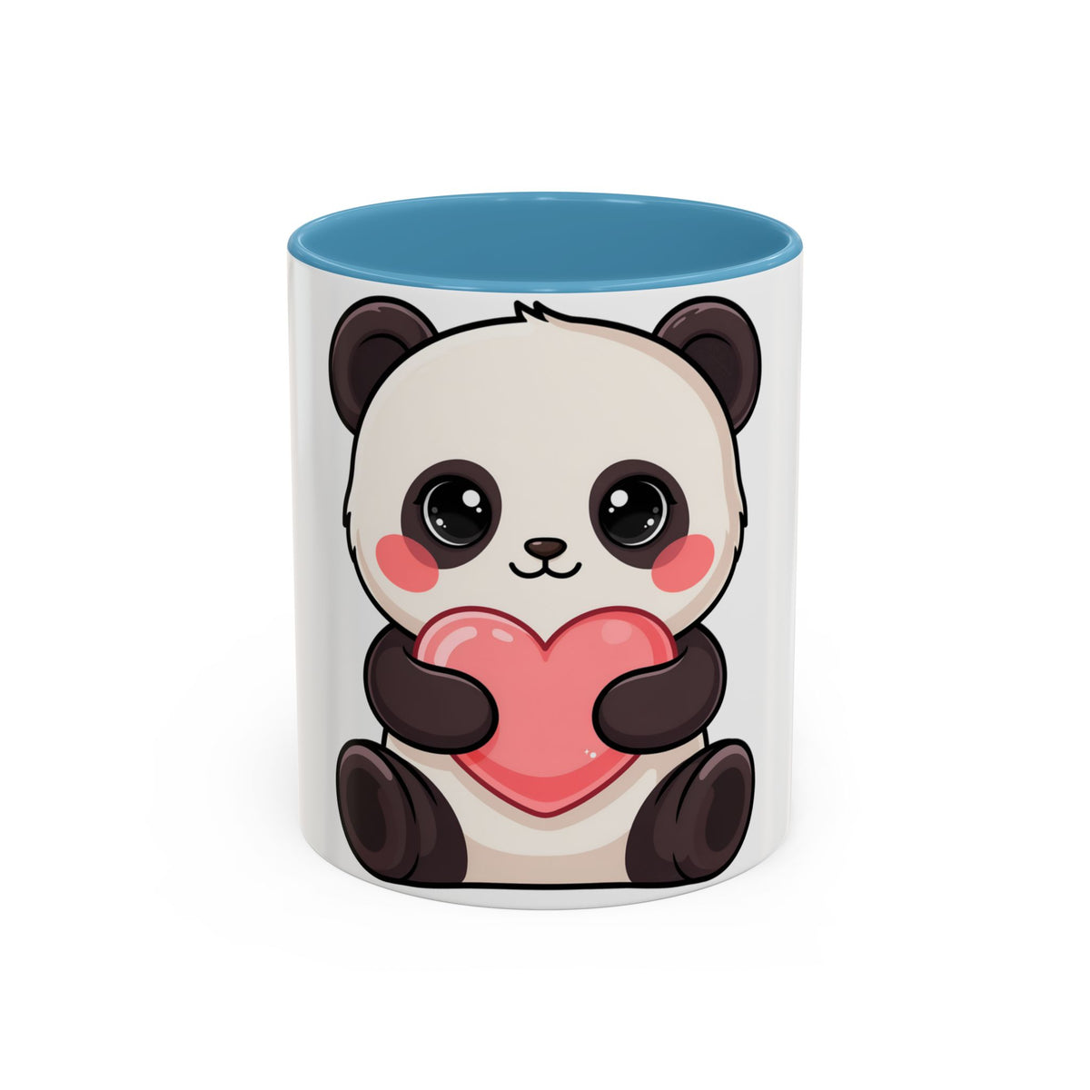 Kawaii Panda Heart Accent Coffee Mug