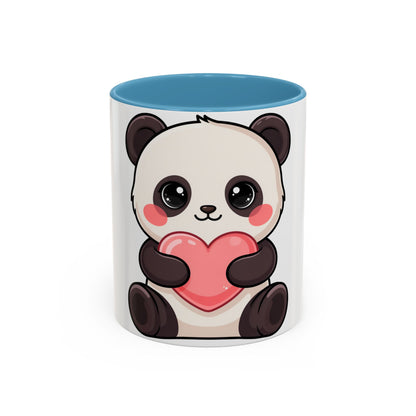 Kawaii Panda Heart Accent Coffee Mug