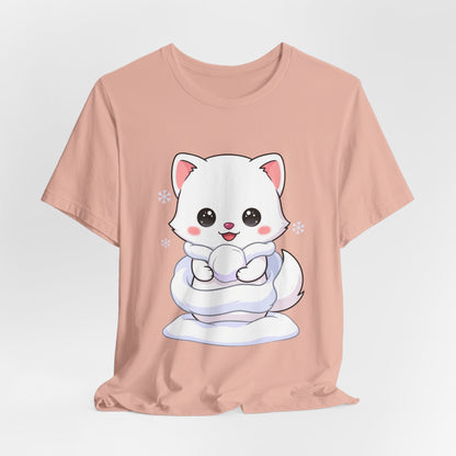 Kawaii Arctic Fox T-Shirt for Cute Winter Style