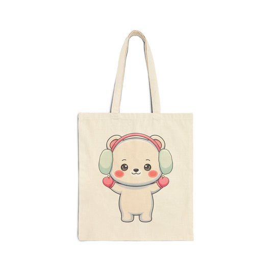 Kawaii Polar Bear Tote Bag for Cozy Winter Errands