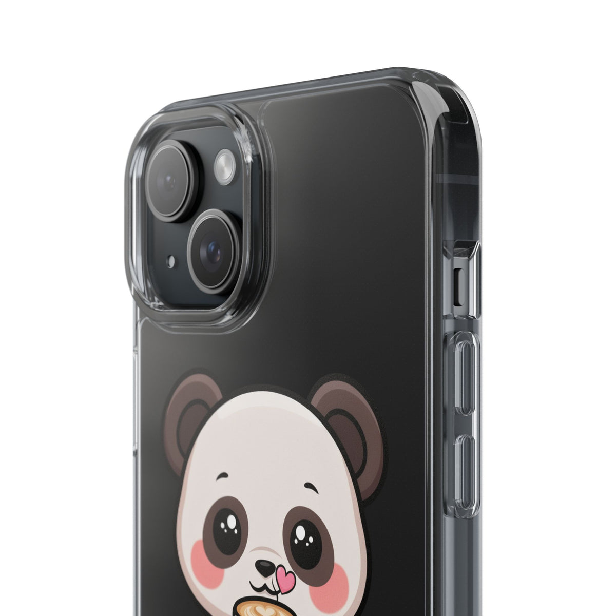 Kawaii Panda Latte Clear Impact-Resistant Case