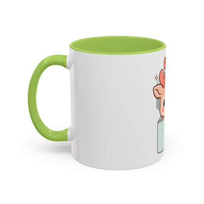 Kawaii Reindeer Christmas Mug, 11oz or 15oz Accent Coffee Mug