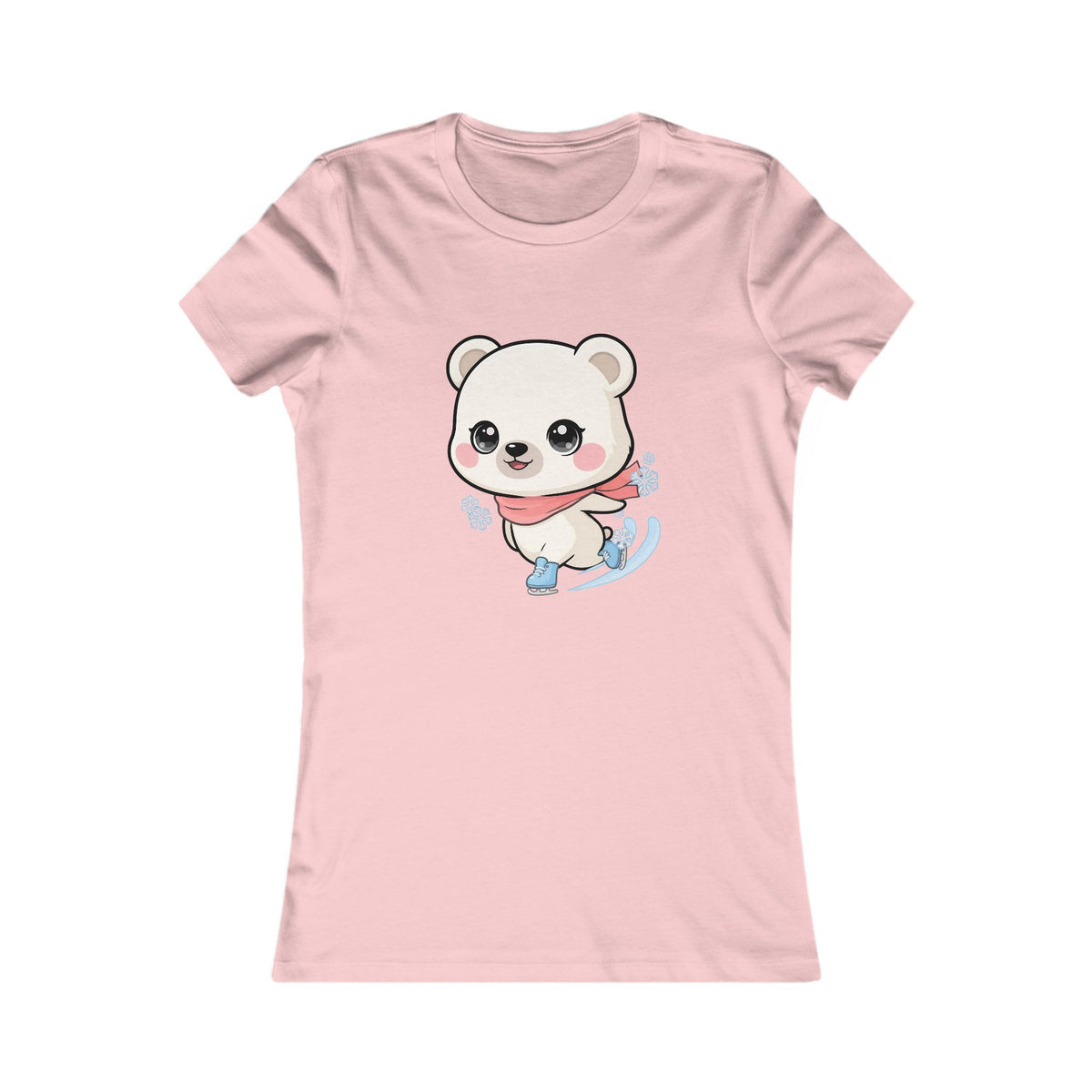 Kawaii Polar Bear Ice Skating Women's Tee