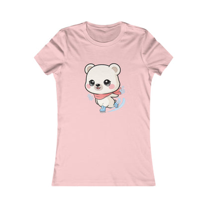 Kawaii Polar Bear Ice Skating Women's Tee