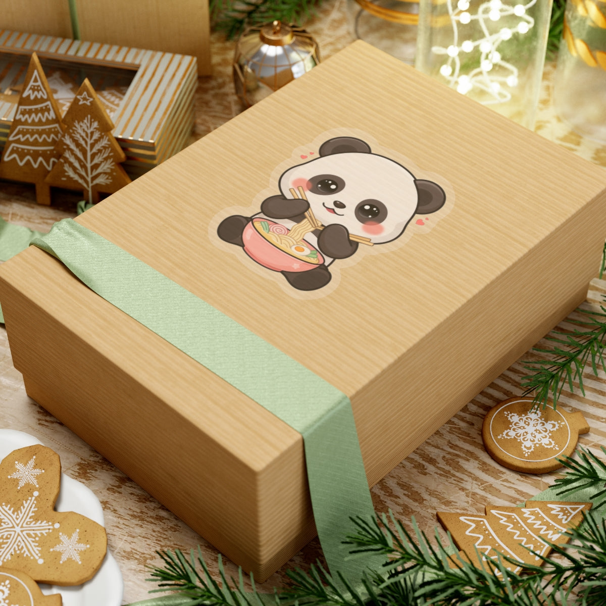 Kawaii Panda Ramen Sticker for Cozy Desk Decor