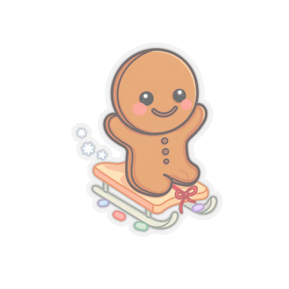 Gingerbread Man Kiss-Cut Sticker for Holiday Gifting