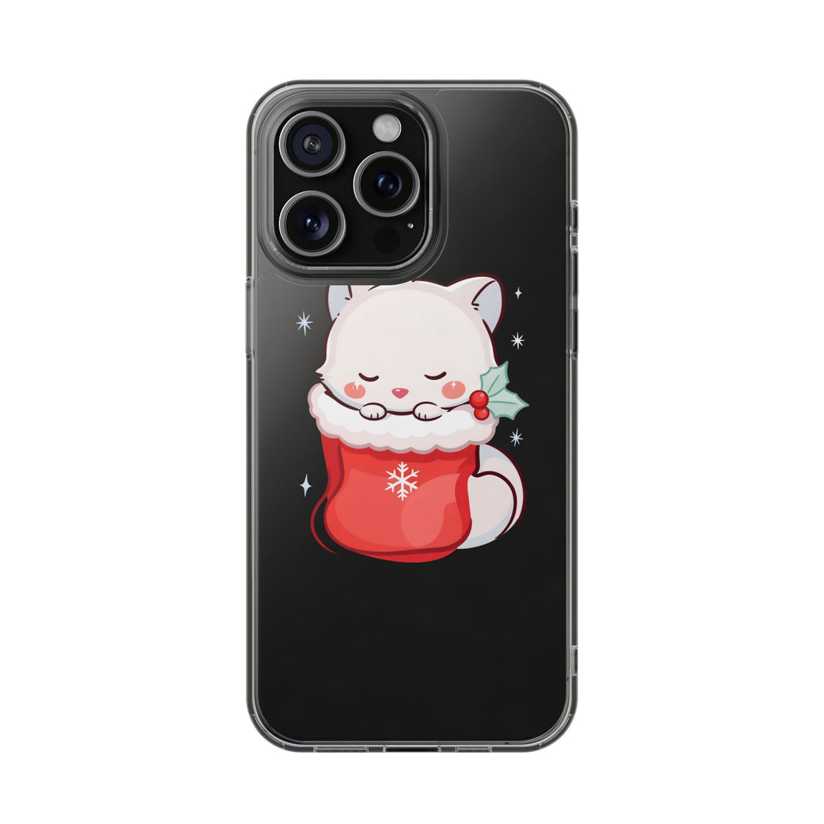 Christmas Fox Phone Case, Cute Holiday Stocking Gift