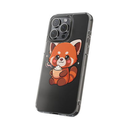 Kawaii Red Panda Phone Case with Latte
