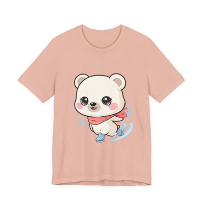 Kawaii Ice Skating Polar Bear Tee for Winter Gift Giving