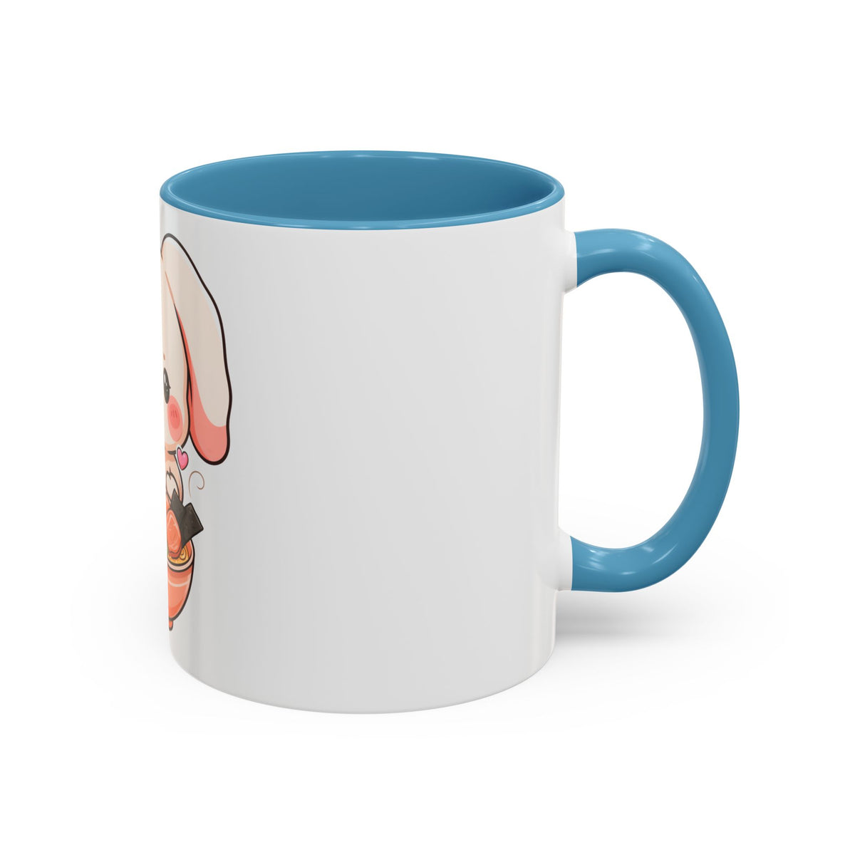 Kawaii Ramen Bunny Accent Coffee Mug, 11 oz or 15 oz