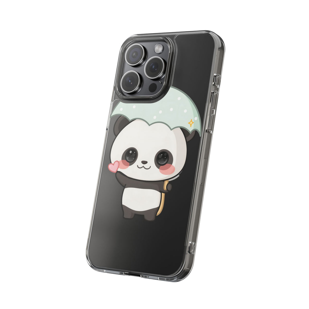 Kawaii Panda Clear Impact-Resistant Phone Case