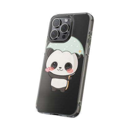 Kawaii Panda Clear Impact-Resistant Phone Case