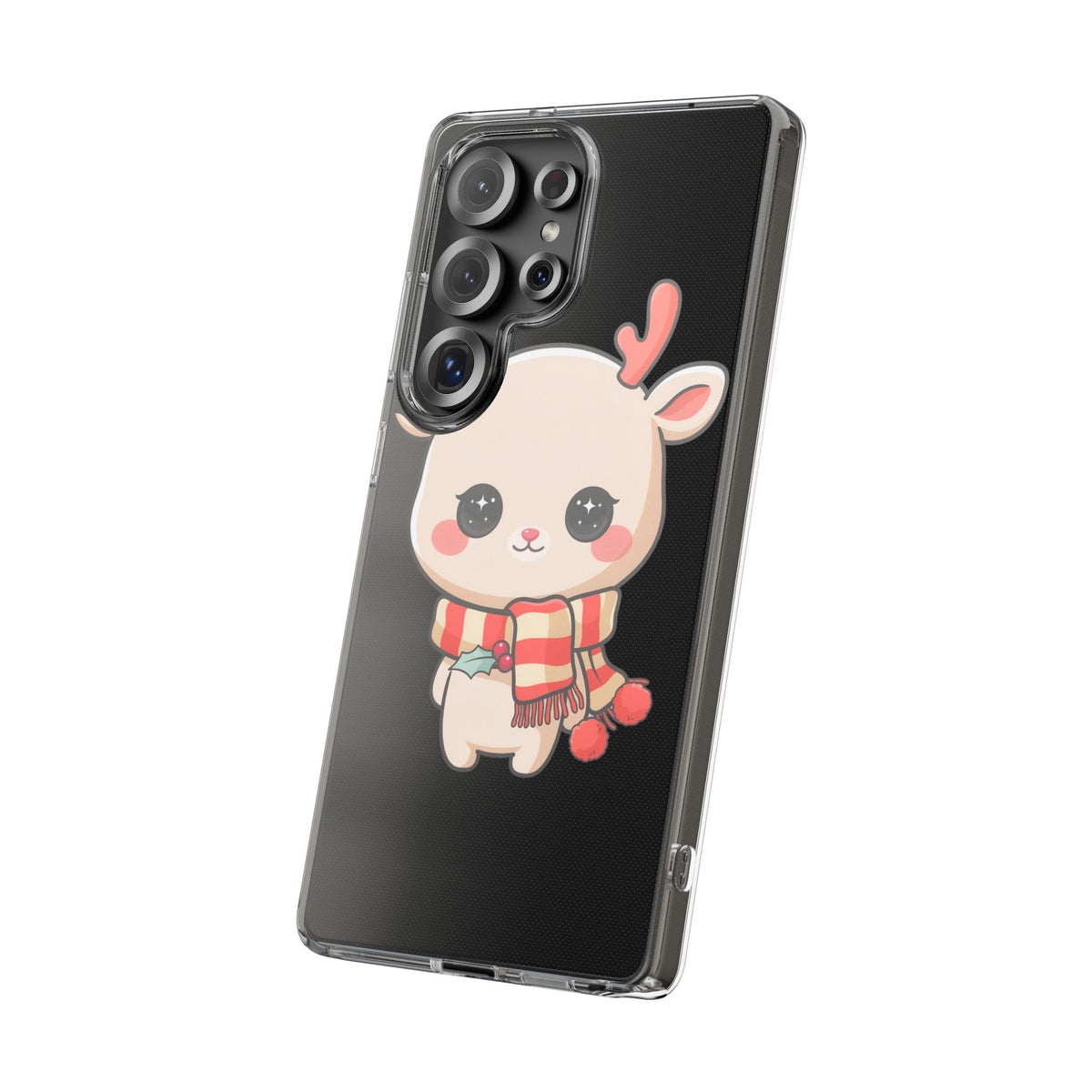 Christmas Reindeer Phone Case, Cute Kawaii Holiday Gift