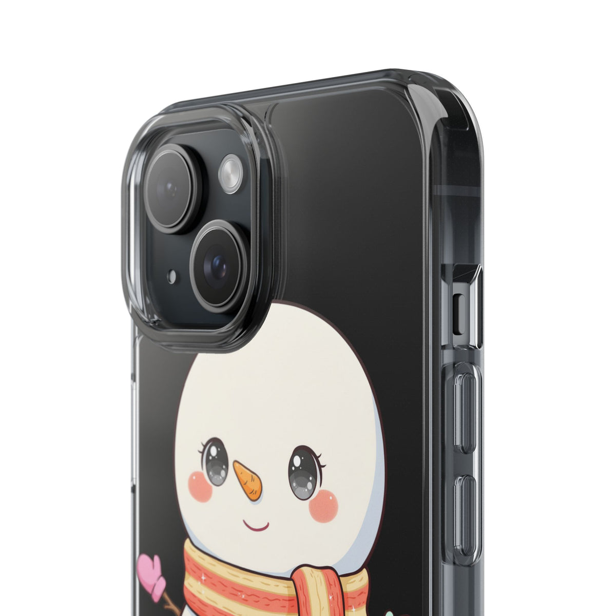 Kawaii Snowman Phone Case – Cute Christmas Clear Case