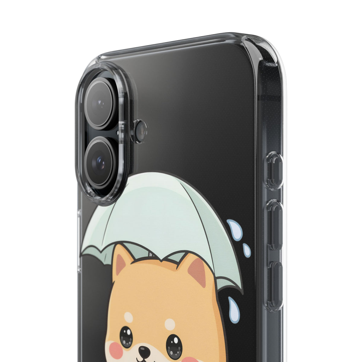 Shiba Inu Phone Case, Kawaii Rainy Day Pup